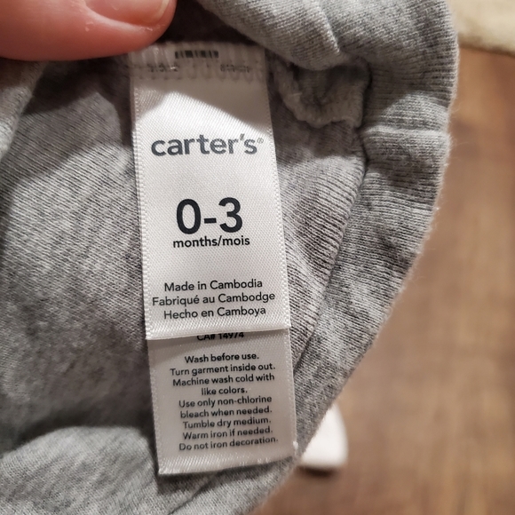 Carters Gerber Baby Essentials 4 Hat Cotton Beanie Star White Gray Orange Unisex - Picture 7 of 11